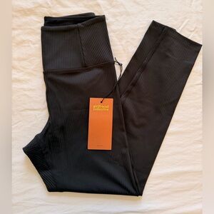 Girlfriend Collective black ribbed Leggings